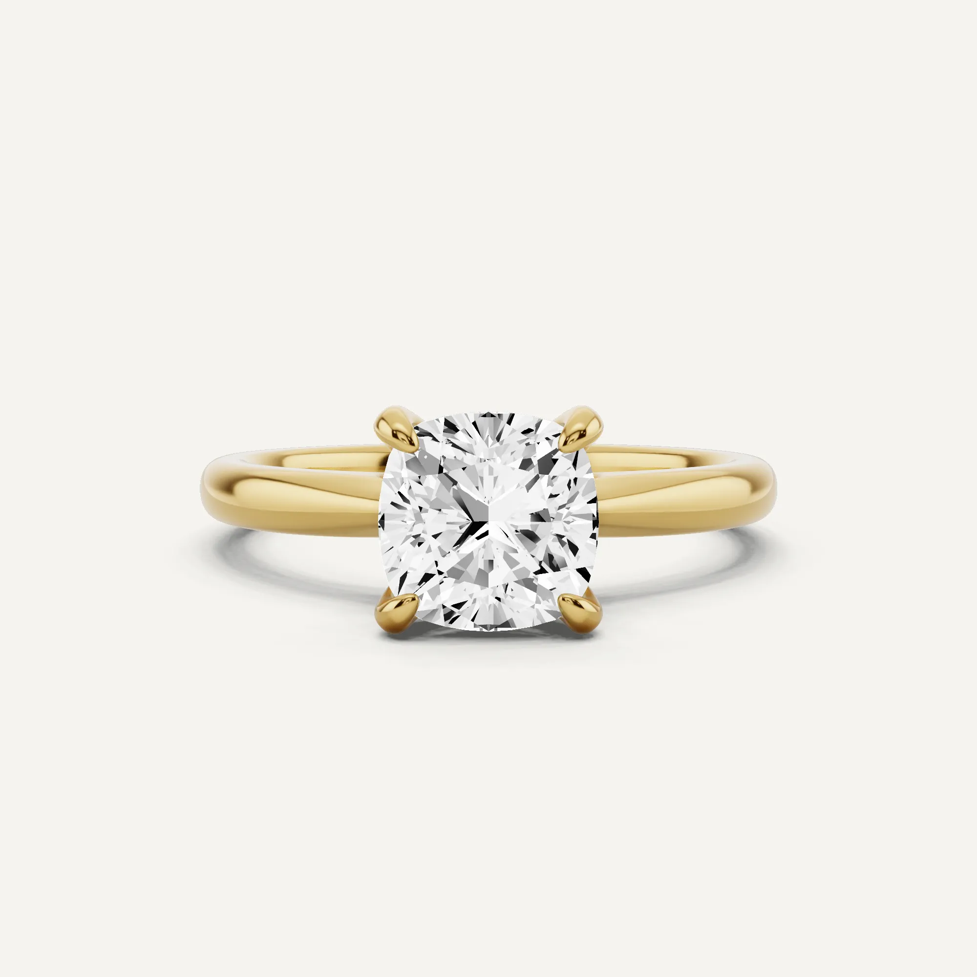 1 1/2 ctw Cushion Diamond Petite Solitaire Engagement Ring