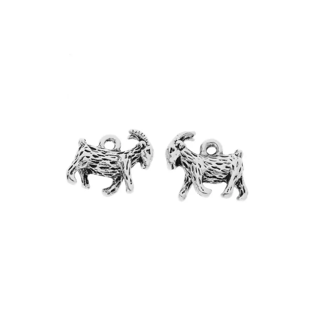 10 Pcs Tibetan Silver GOAT SHEEP 17mm x 13mm Charms Pendants, Lead & Nickel Free Metal Charms Pendants Beads