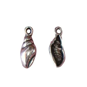 10 Pcs Tibetan Silver Seashell Spiral Conch Whelk Sea Shell 15X7mm Charms Pendants