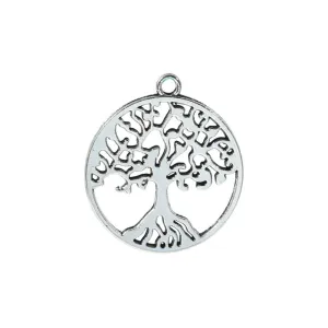 10 Pcs Tibetan Silver TREE CARVED HOLLOW 29mm x 25mm Charms Pendants, Lead & Nickel Free Metal Charms Pendants Beads