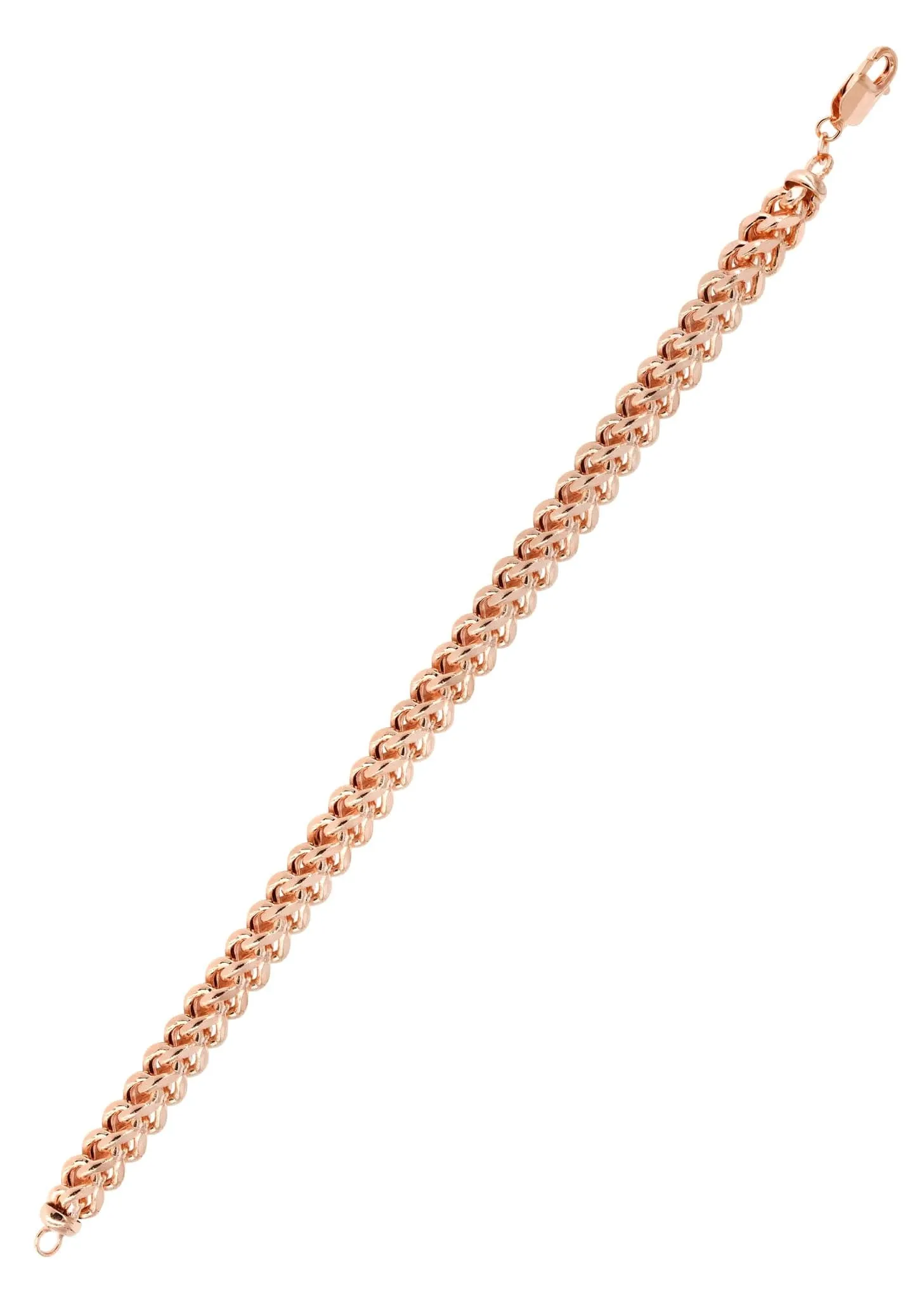 14K Rose Gold Bracelet Semi Solid  Franco