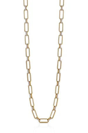 14K Two Tone Diamond Necklace