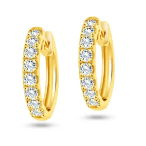 18KY DIAMOND HOOPS .49CT