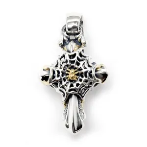 2005 Cross with Silver Web and 18k Spider