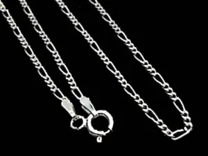 24" Thin Gauge 1.5mm Figaro Chain, Sterling