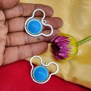 3 Pcs Pack, Turquoise stone setting fun kid pendants