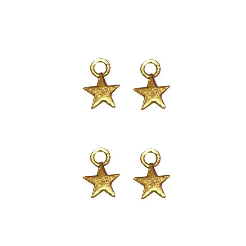 30 Pcs Tibetan Gold Tone Little Star 11X8mm Charms Pendants