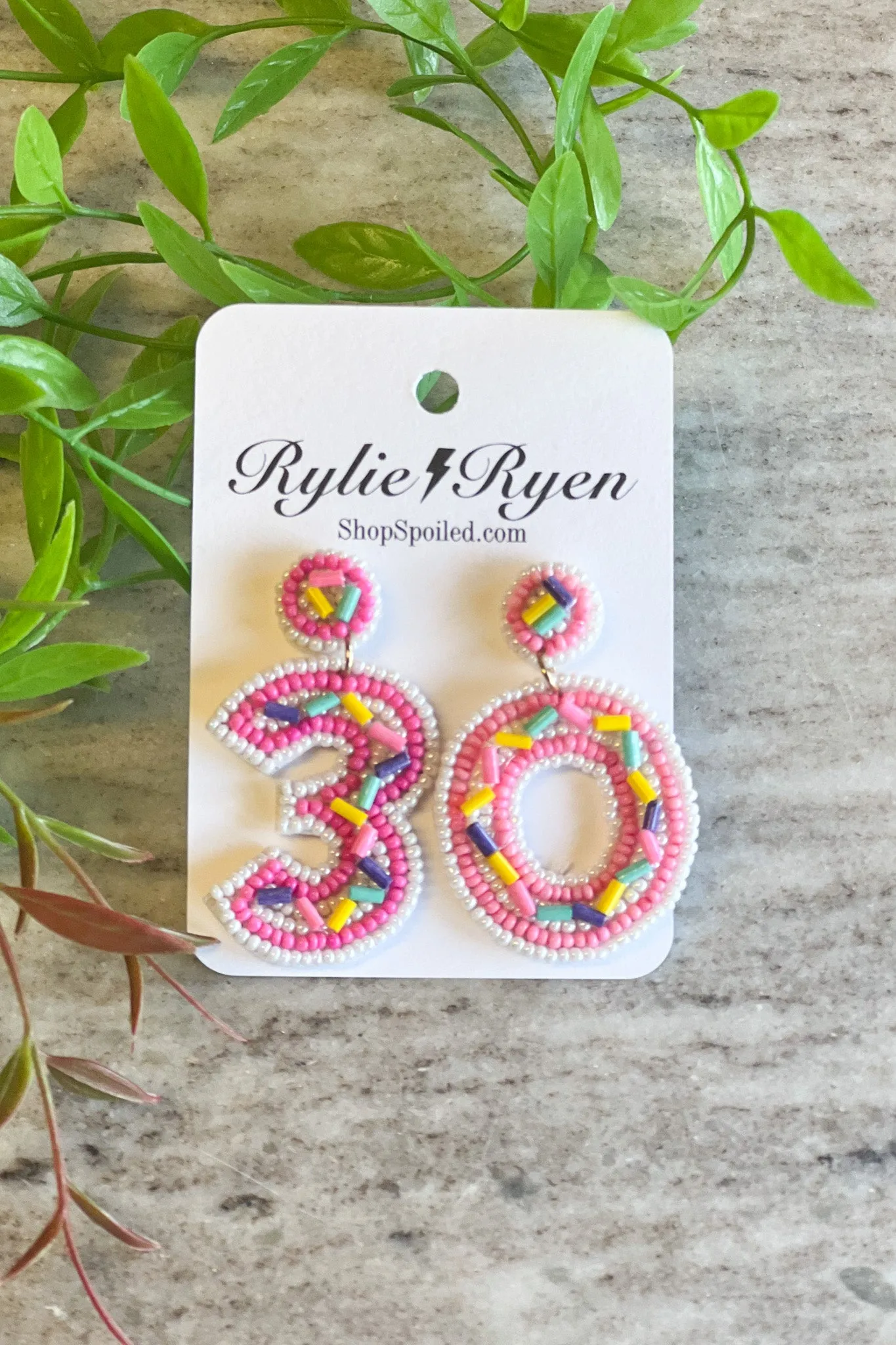 30th Cake Earrings