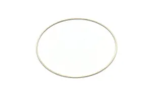 75mm Circle Connectors - 4 Antique Silver Plated Brass Circle Connectors (75x1x1mm) BS 1102