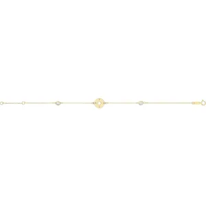 9CT GOLD COMPASS BRACELET WITH CZ