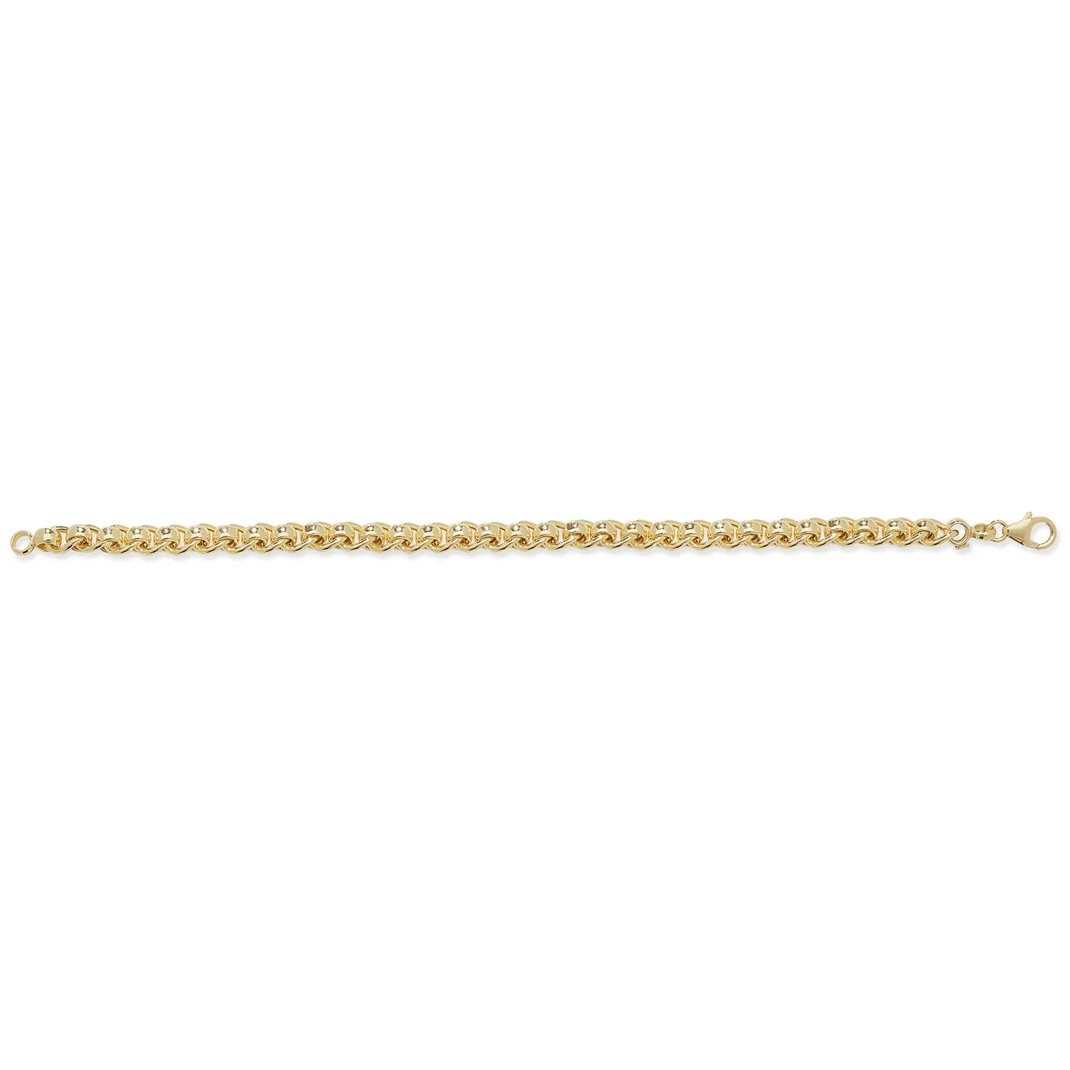 9CT GOLD ROLLER BALL BRACELET