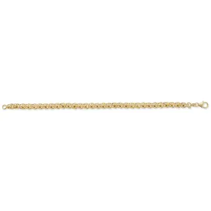 9CT GOLD ROLLER BALL BRACELET