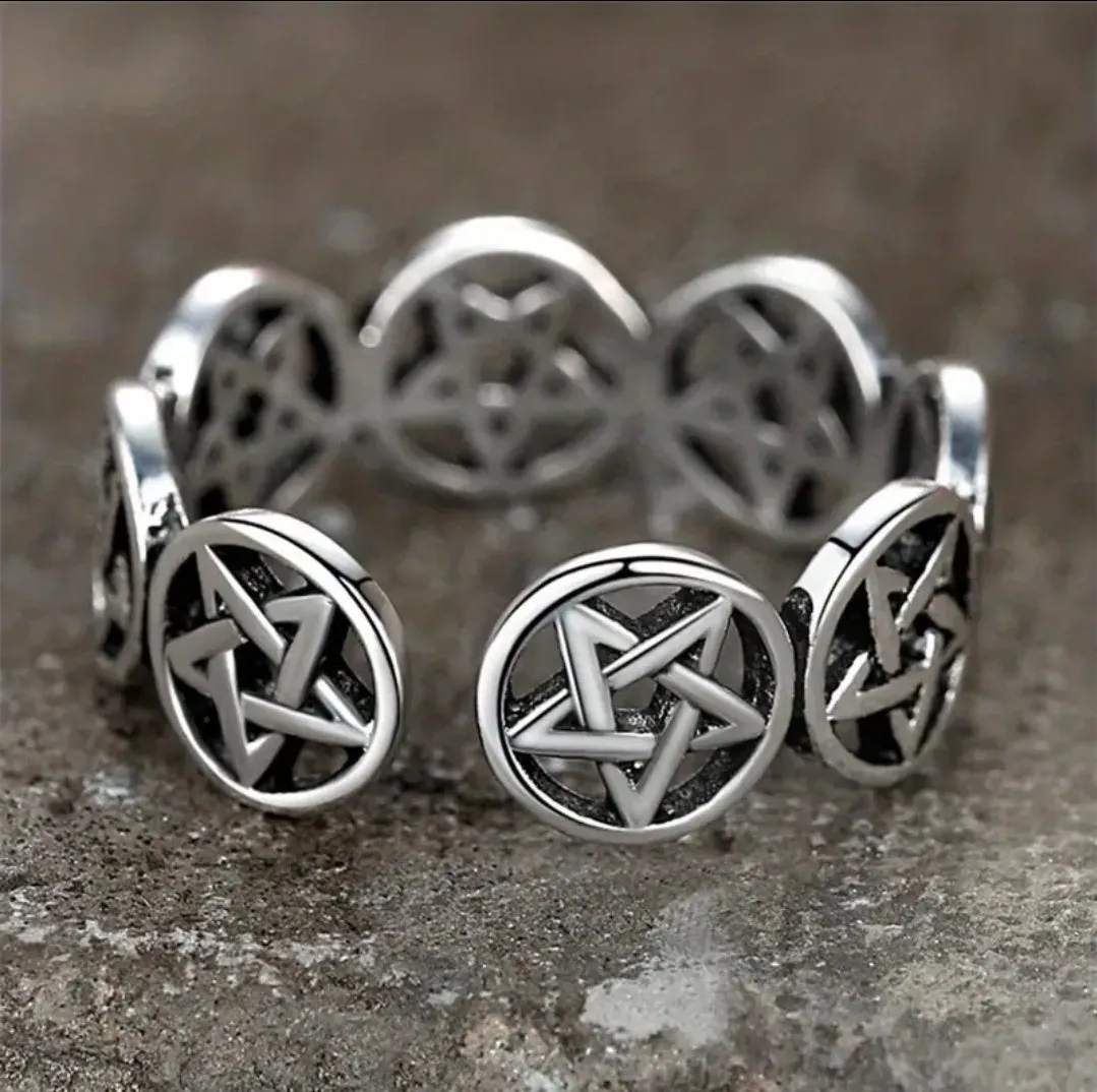 Adjustable  Pentagram Ring