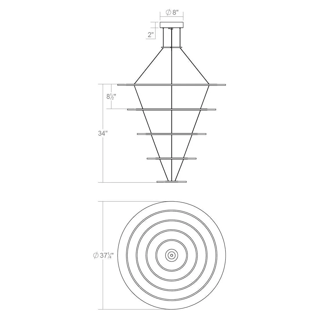 Arctic Rings LED Ring Pendant