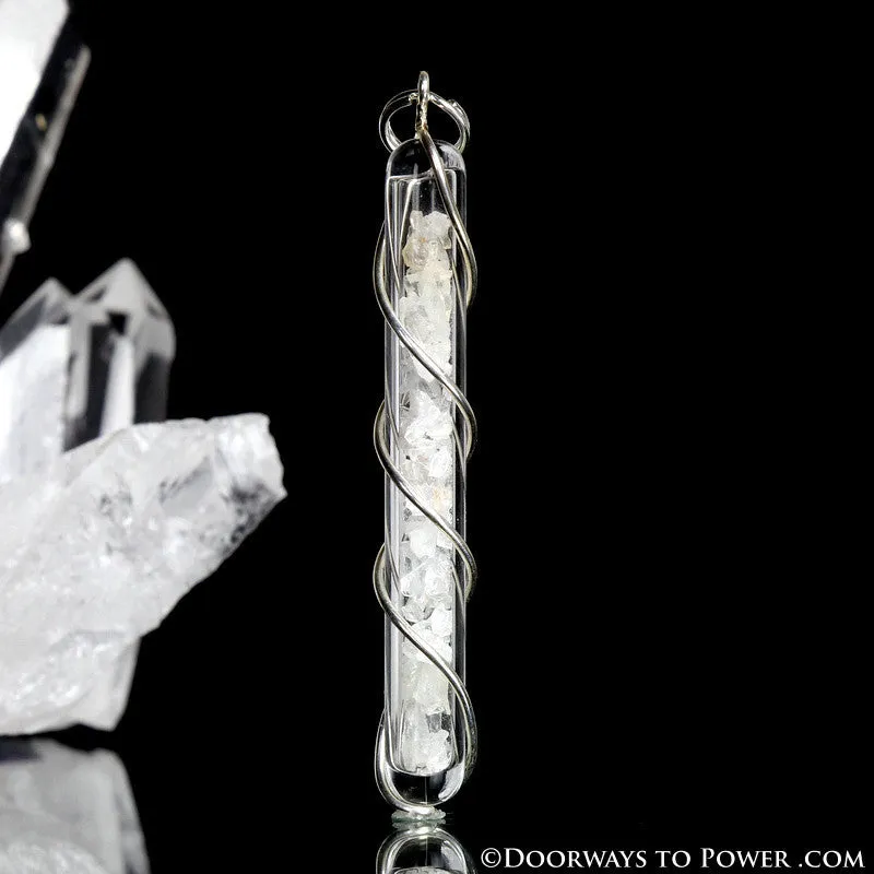 Ascension Crystal Vial Pendant - Phenacite, Danburite, Azeztulite & More