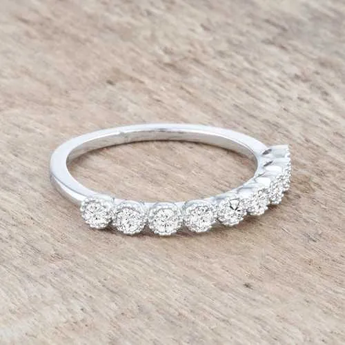 Bea 0.27ct CZ Rhodium Delicate Band