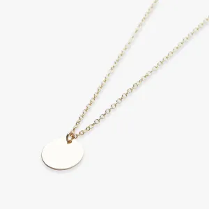 Big coin necklace gold filled