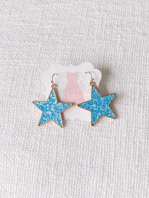 Blue Chasing Stars Earrings