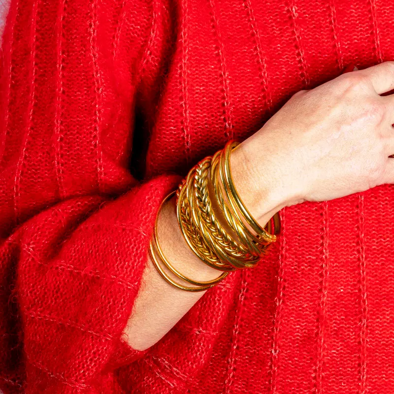 BUDDHIST BANGLE | THICK | GOLD