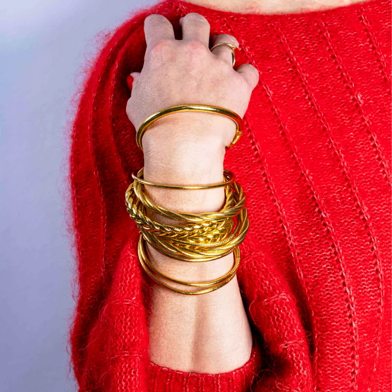 BUDDHIST BANGLE | THICK | GOLD