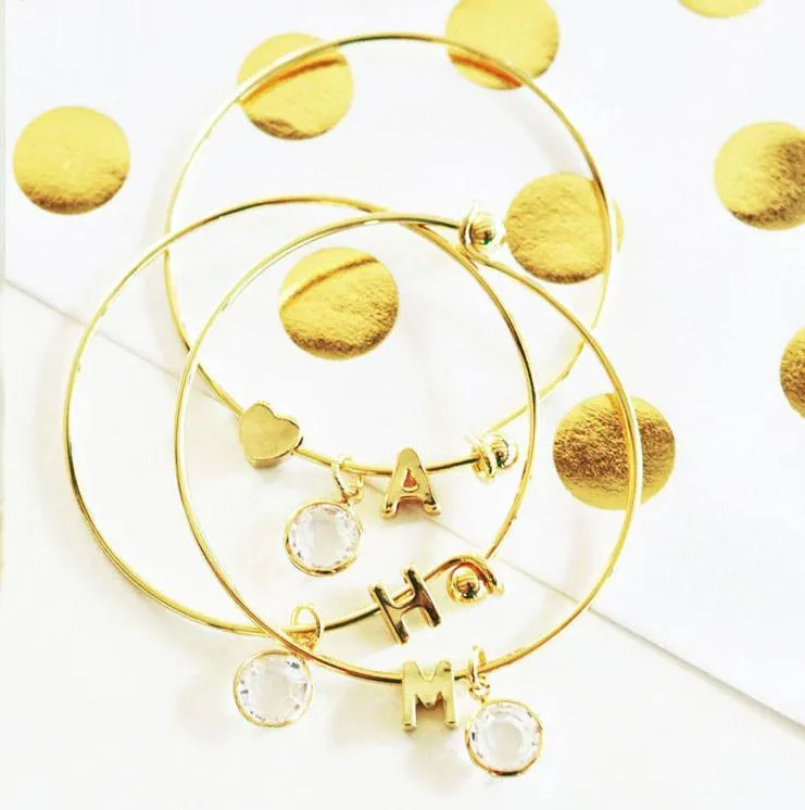 Child's Gold Monogram Bracelet