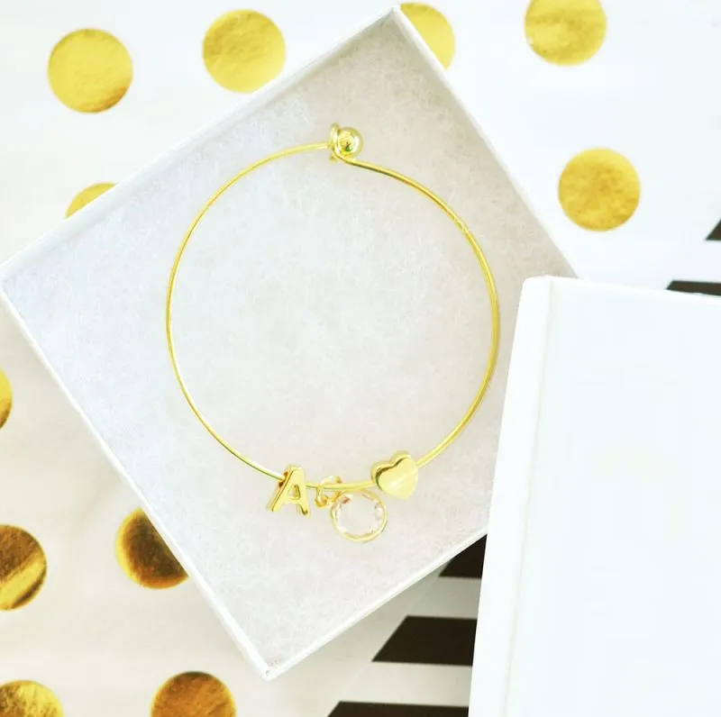 Child's Gold Monogram Bracelet