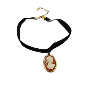 Classic Cameo Choker (Terracotta)