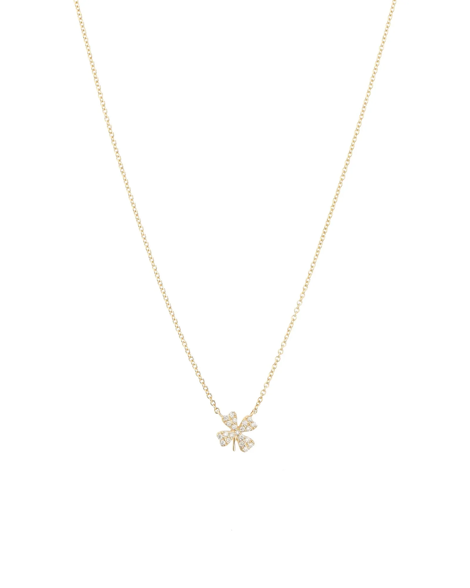 Clover Pavé Necklace