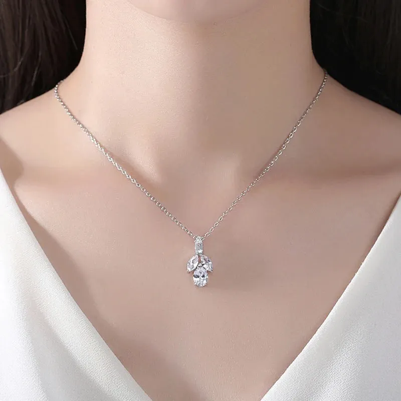 Cubic Zirconia Pendant Chain Necklace