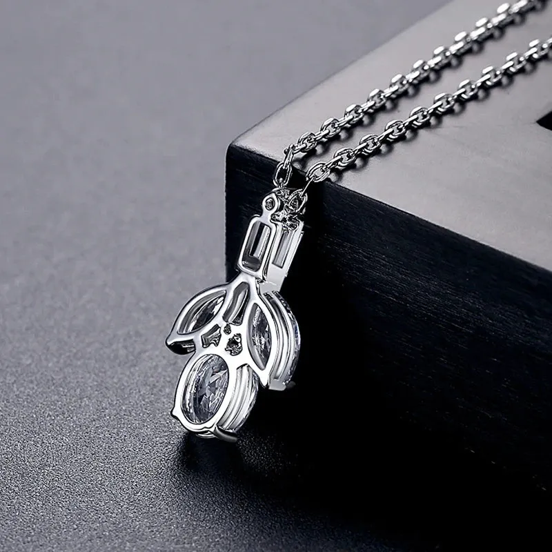 Cubic Zirconia Pendant Chain Necklace