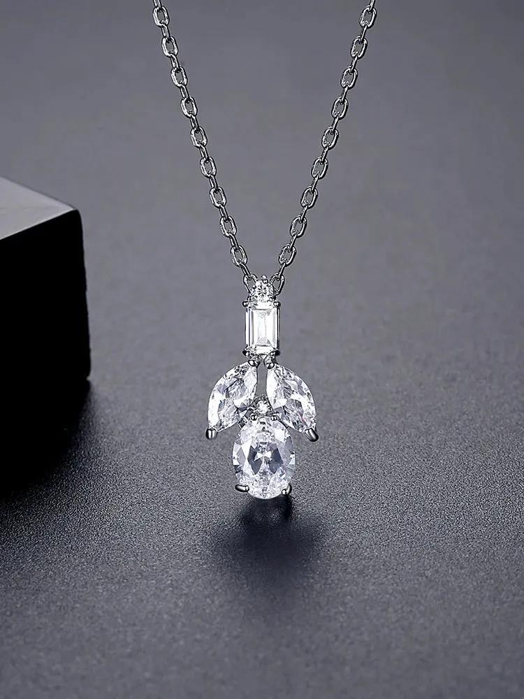 Cubic Zirconia Pendant Chain Necklace