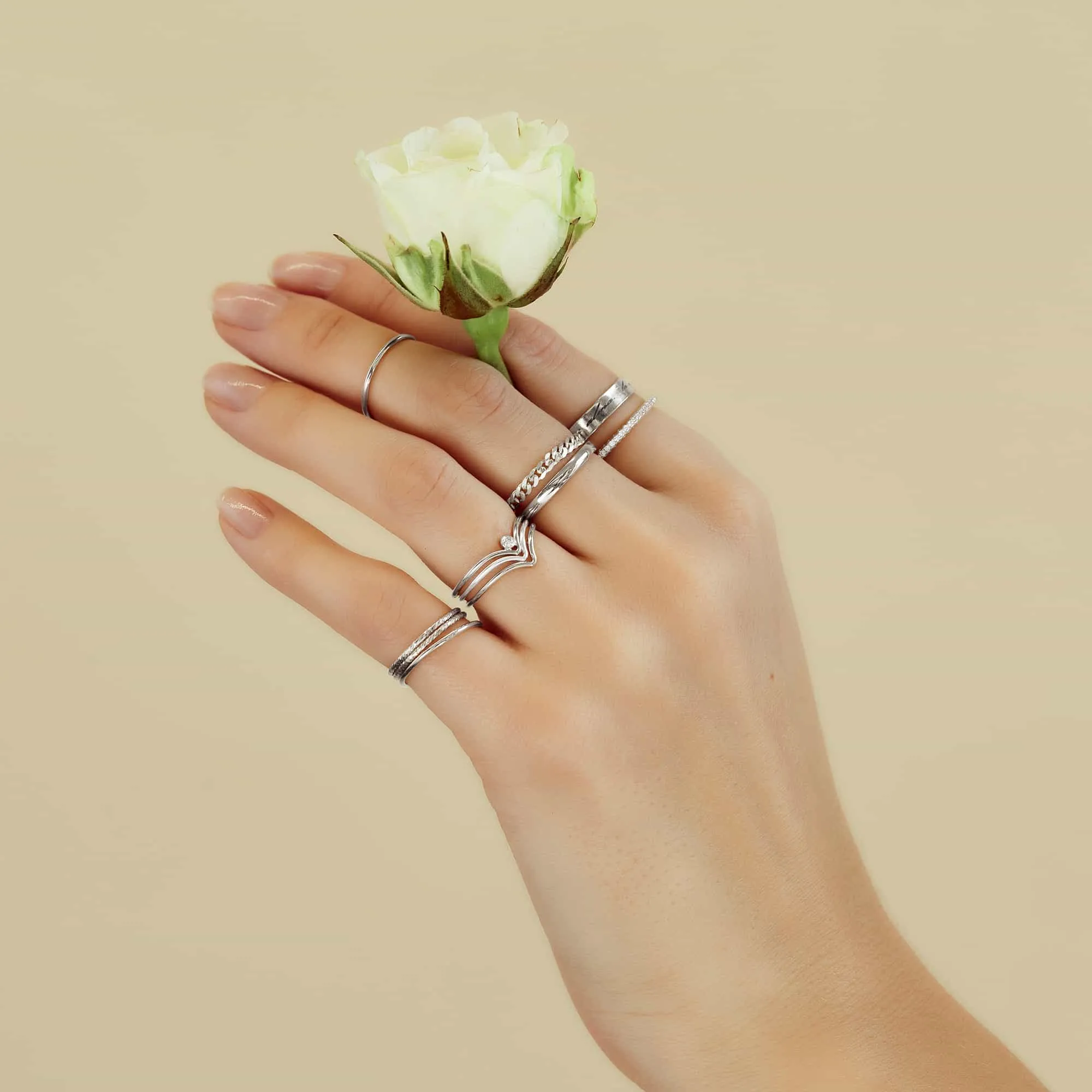 Dainty Chevron Ring