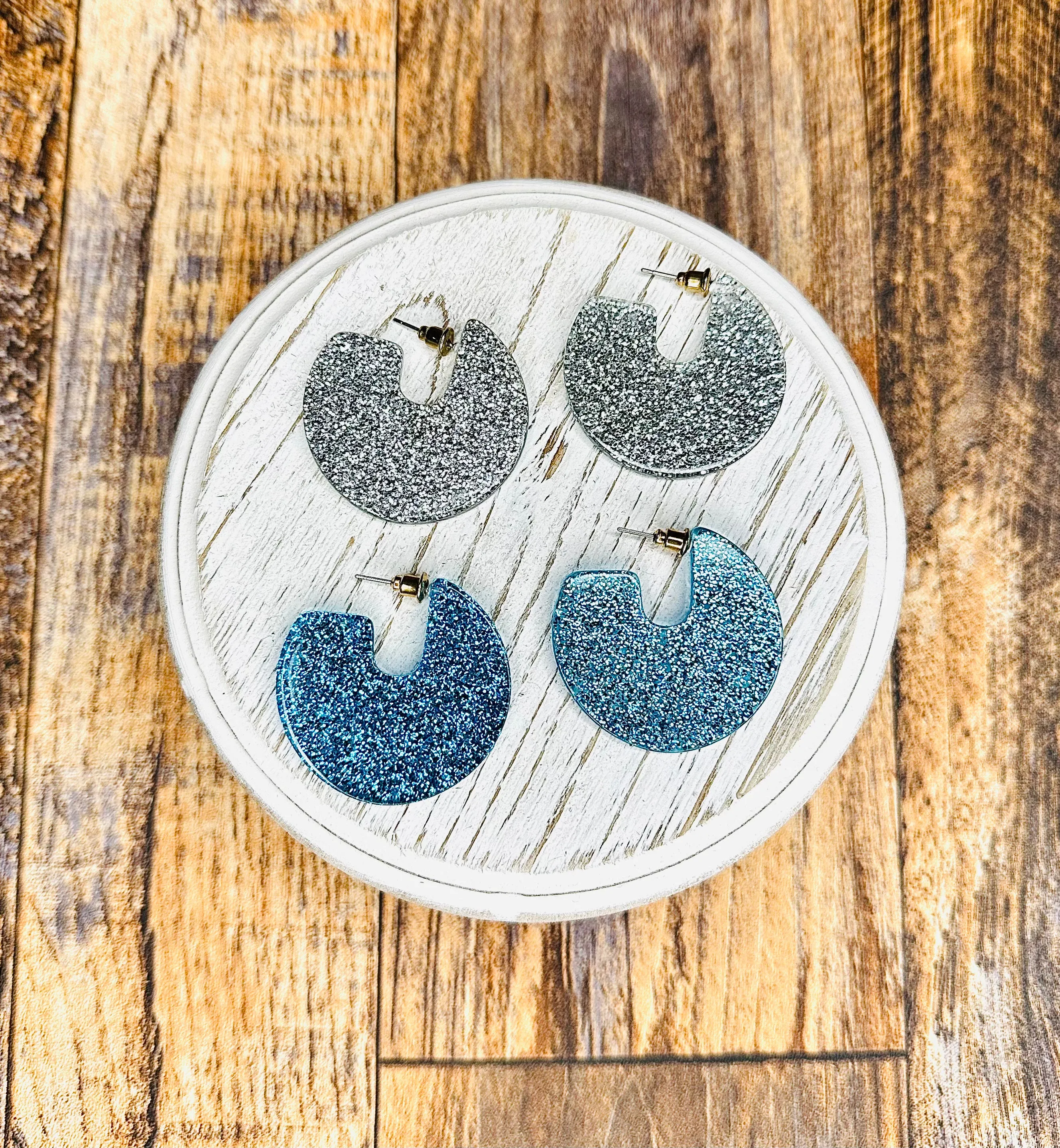 Dainty Sparkly Glitter Earrings