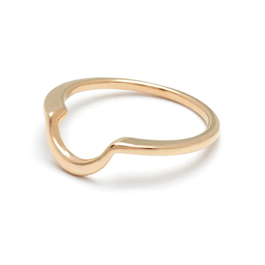 Delicate Crescent Band - 14k Gold