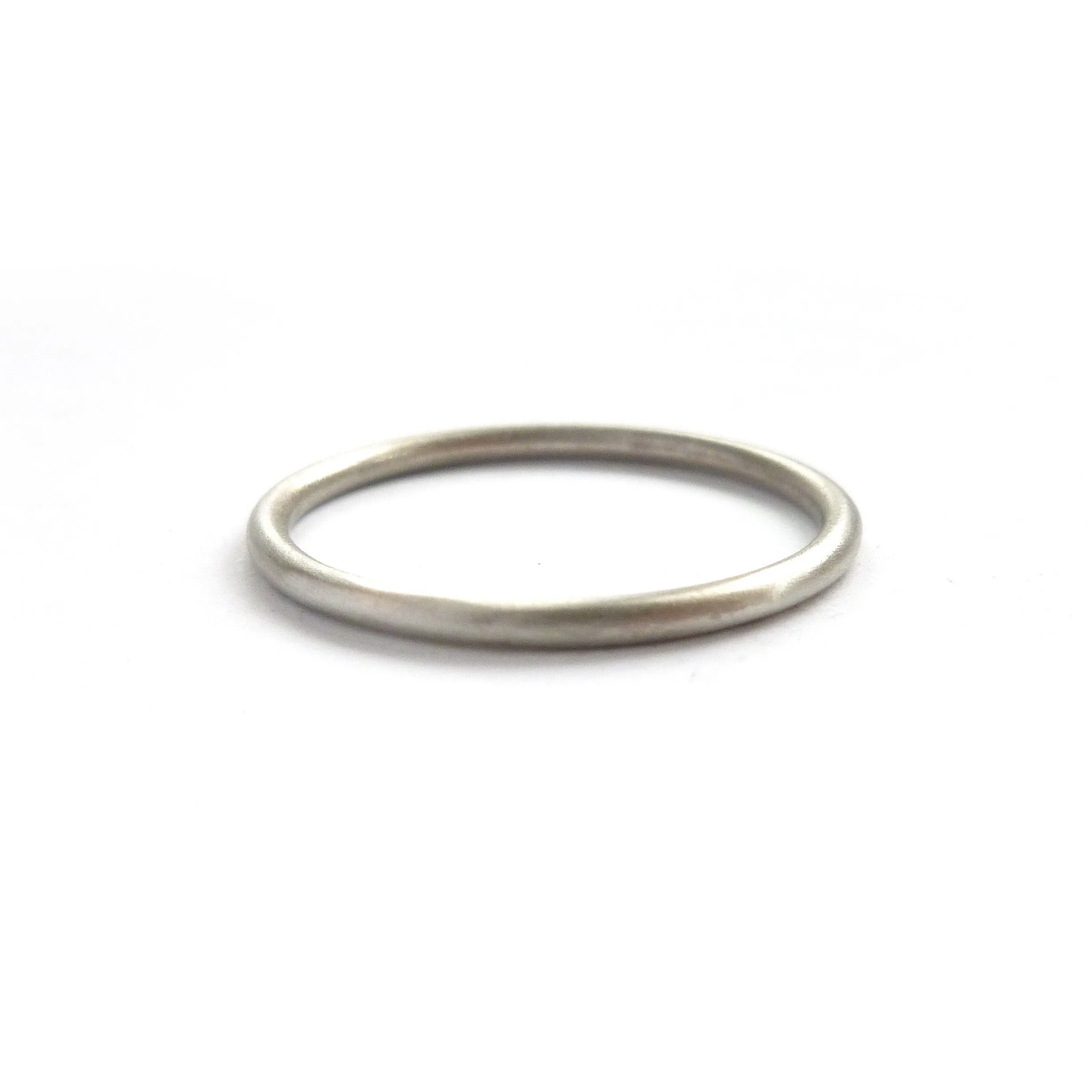 Delicate platinum stacking or wedding ring