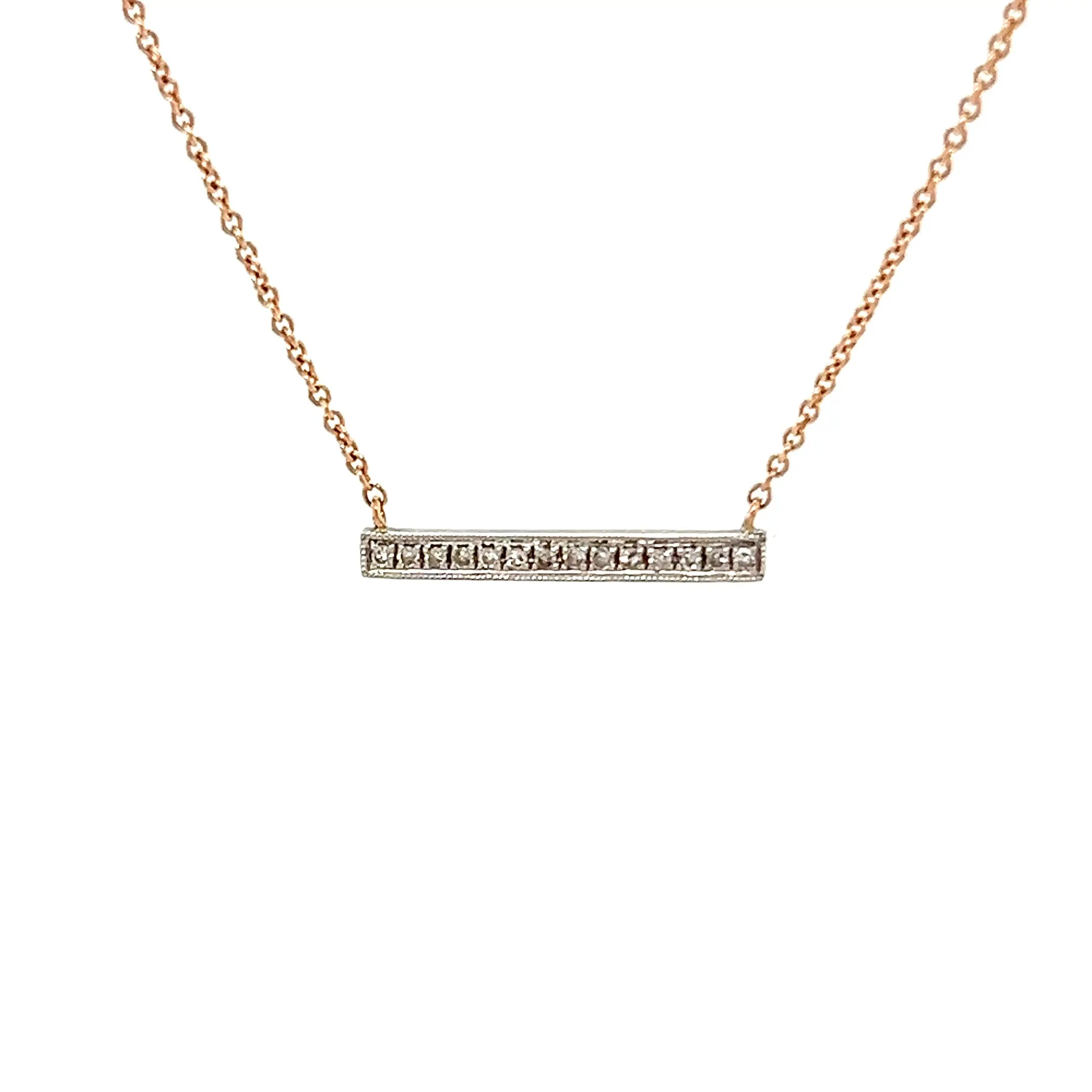 Diamond Bar Necklace