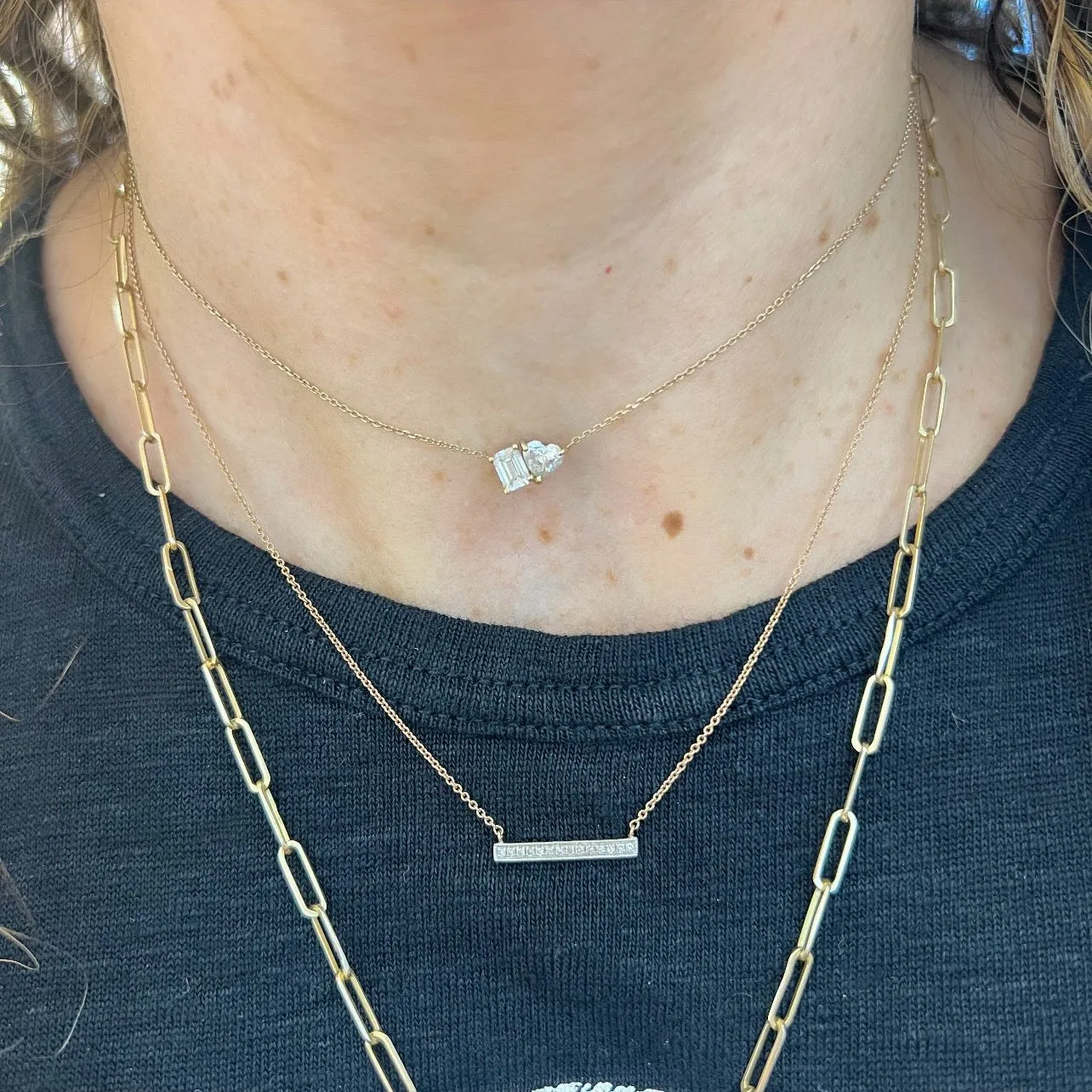 Diamond Bar Necklace