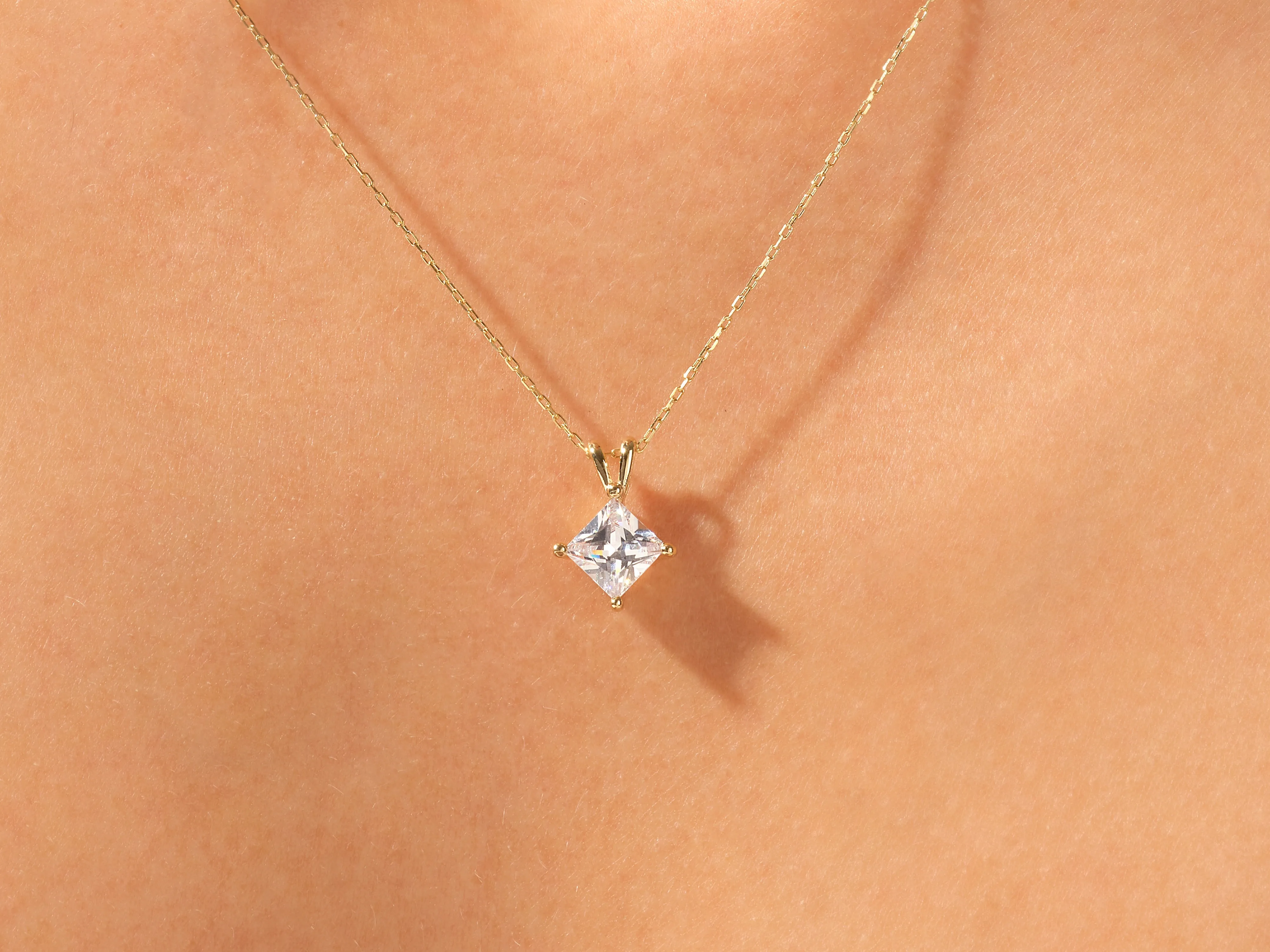 Double Bail Moissanite Solitaire Pendant (1.00 CT)