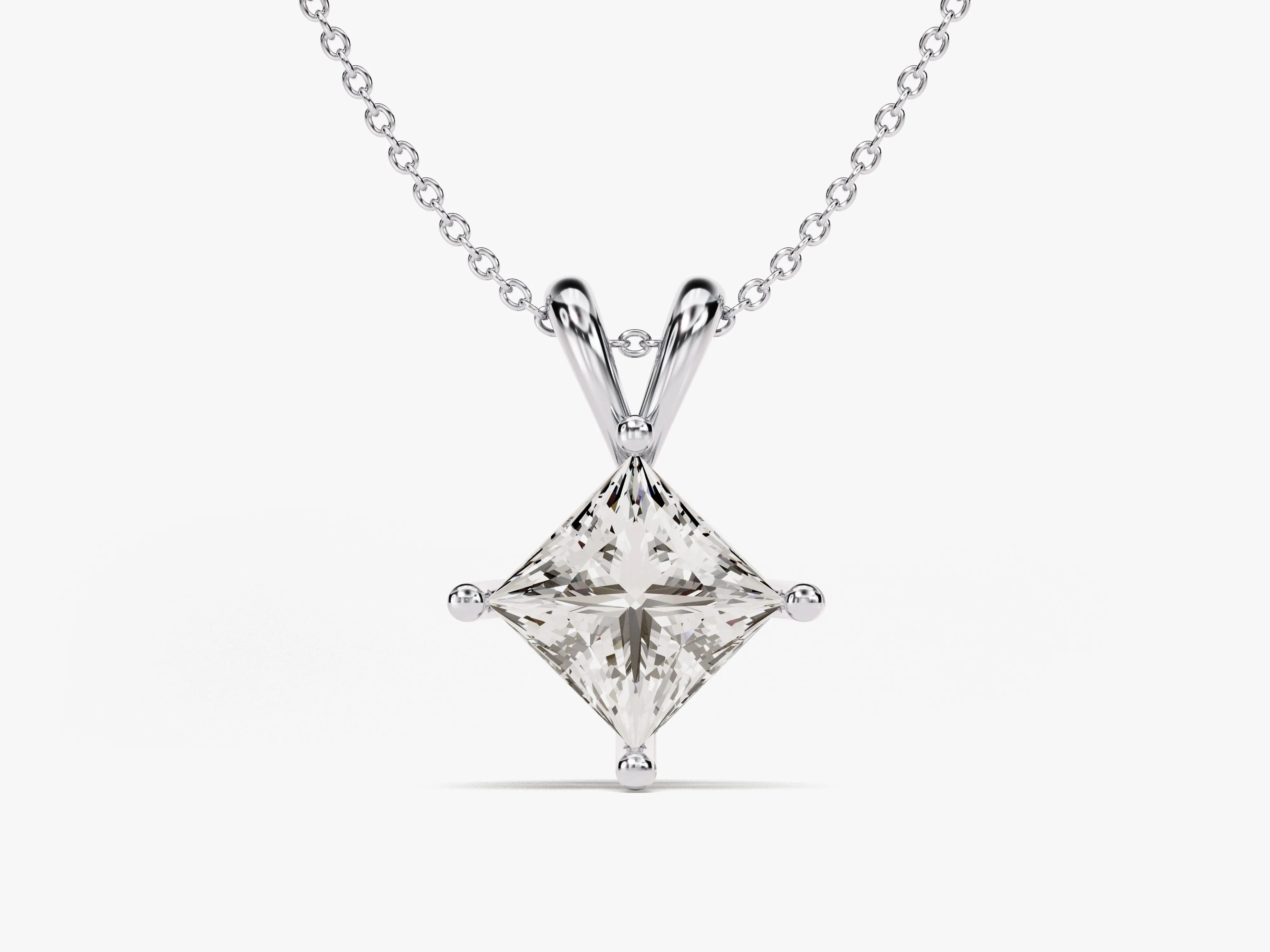 Double Bail Moissanite Solitaire Pendant (1.00 CT)