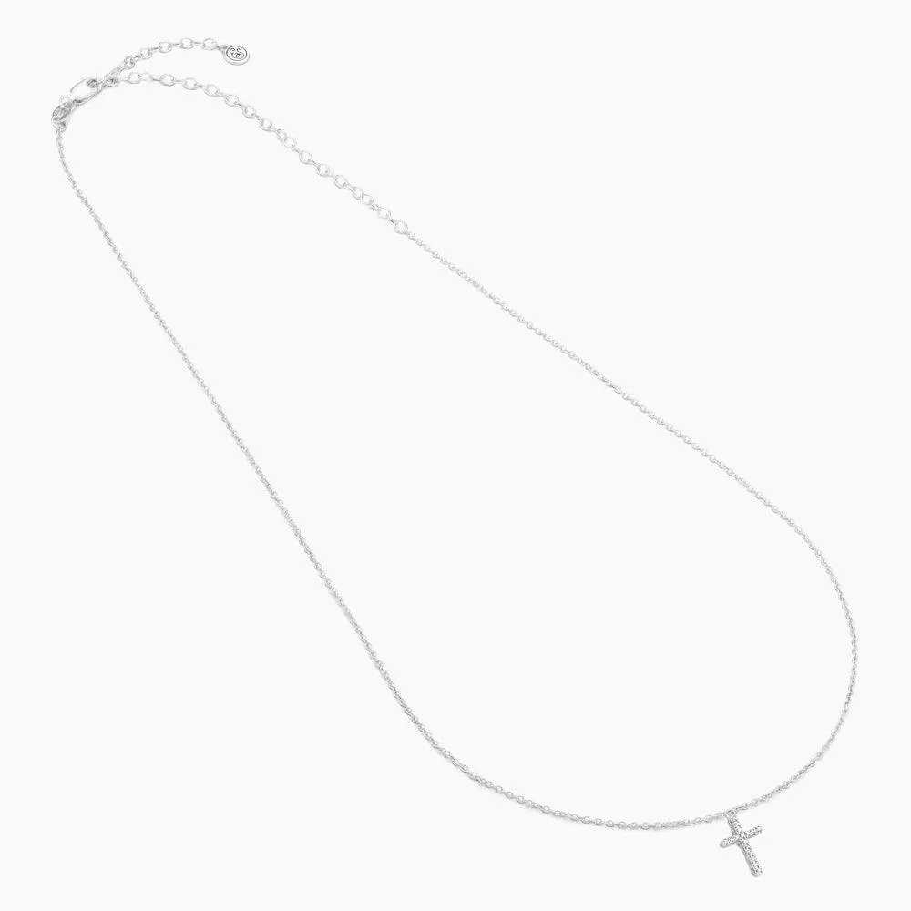 Ella Stein Believe Cross Pendant Necklace in Sterling Silver