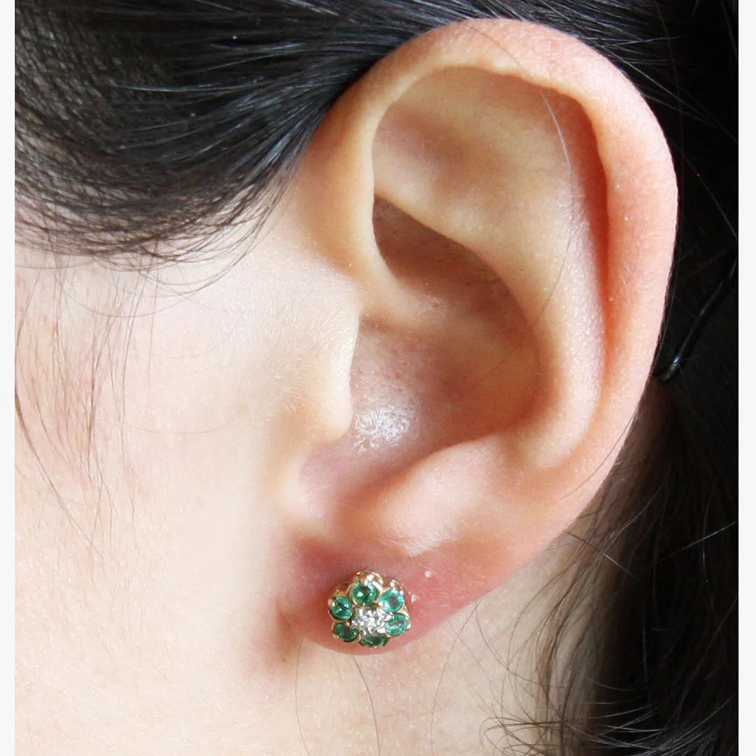 Emerald & Diamond Earrings