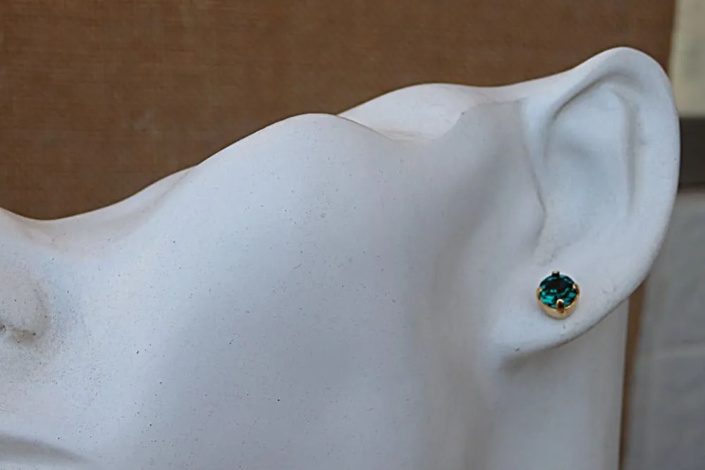 Emerald Ear Jacket Earrings