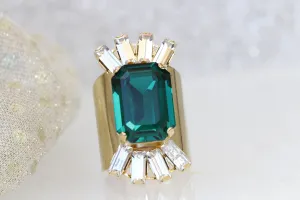 Emerald STATEMENT RING