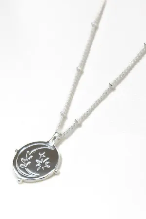 Ethereal Sterling Silver Plate EOL Circle Pendant Necklace