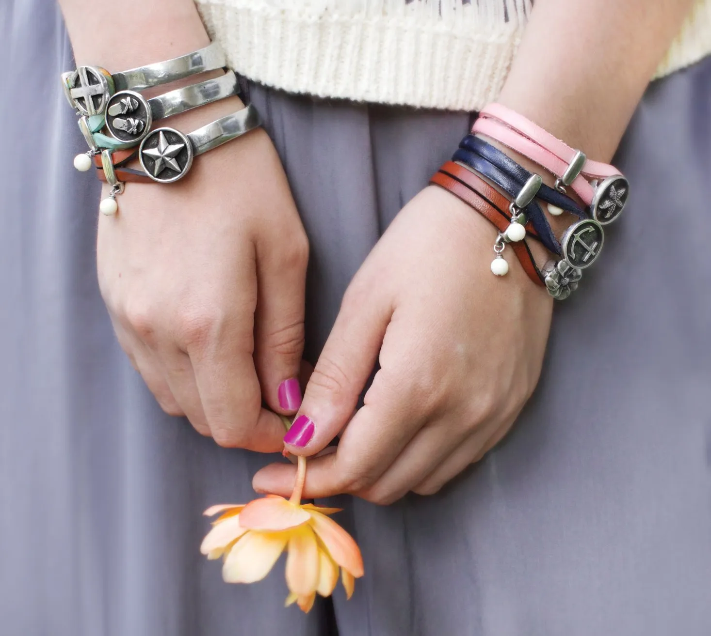 everly flower cuff