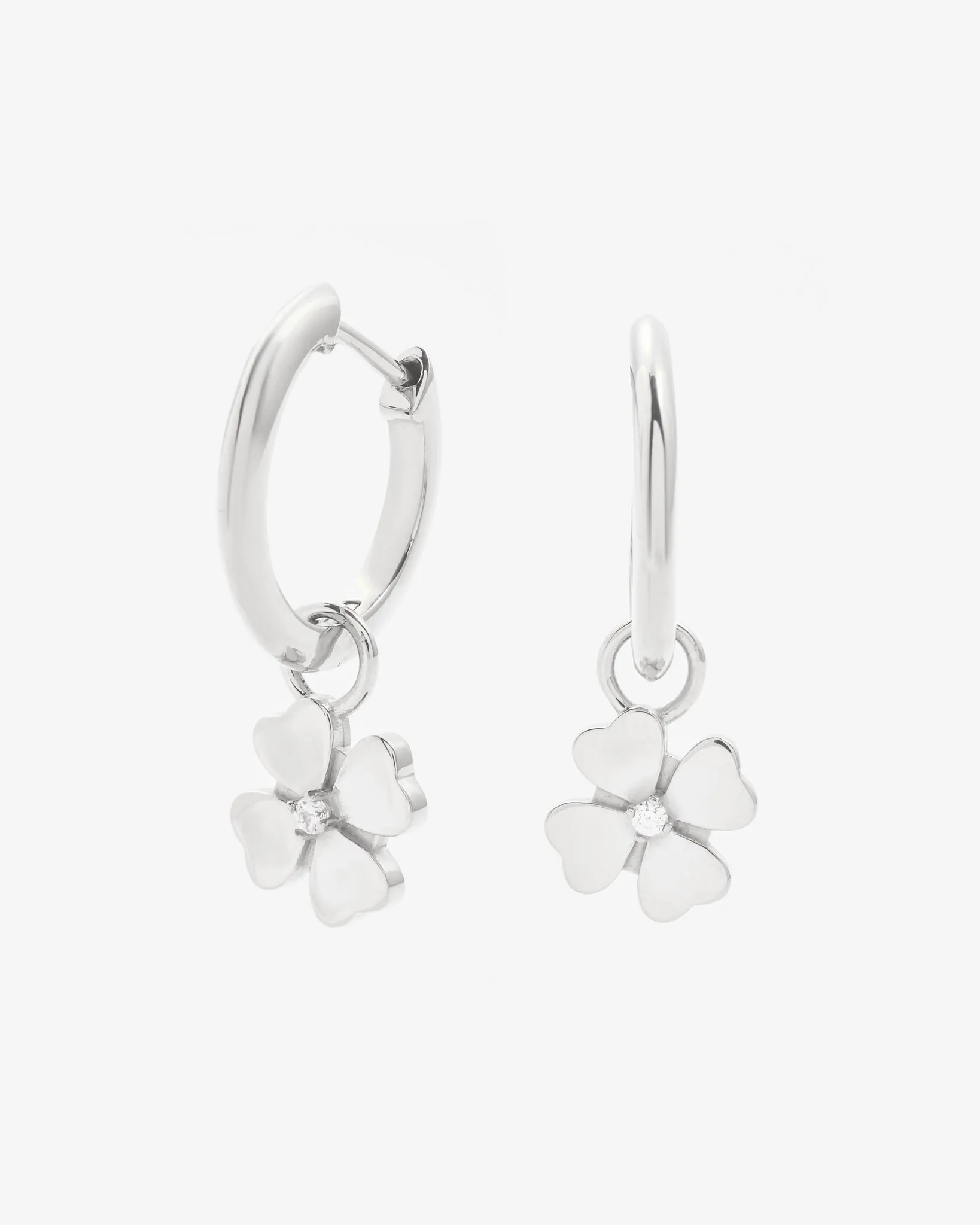 Flower Hoop Earrings