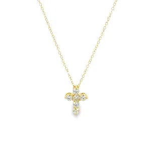 Gabriel & Co | 14K Yellow Gold Cross Pendant Necklace