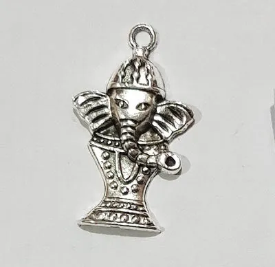 German Silver Ganesha Pendant Sold By Per Pcs Size 30x20mm