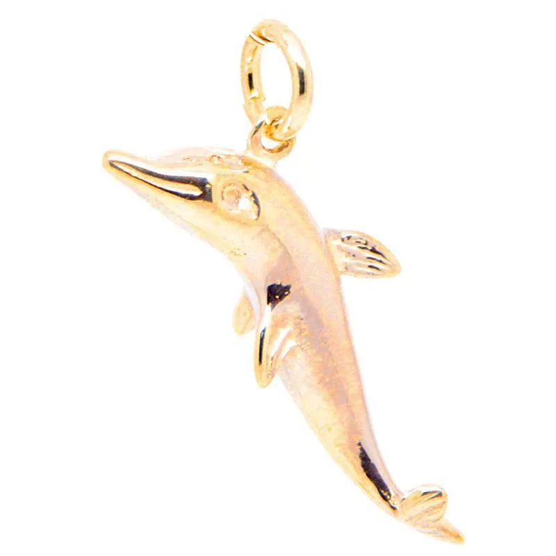 Gold Dolphin Charm