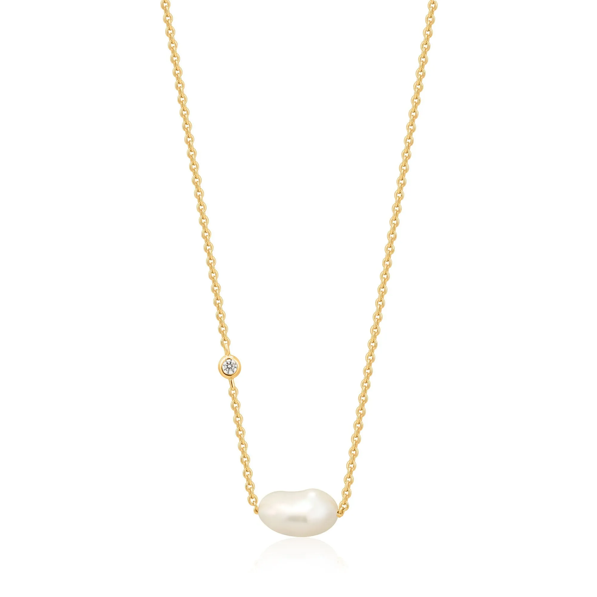 Gold Pearl Necklace